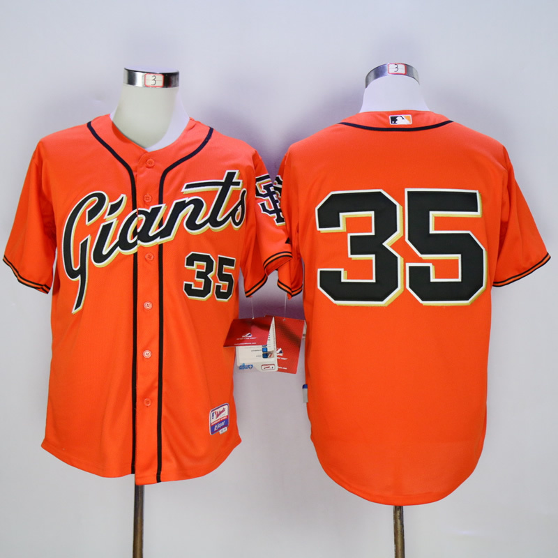 Men San Francisco Giants #35 No name Orange MLB Jerseys->san francisco giants->MLB Jersey